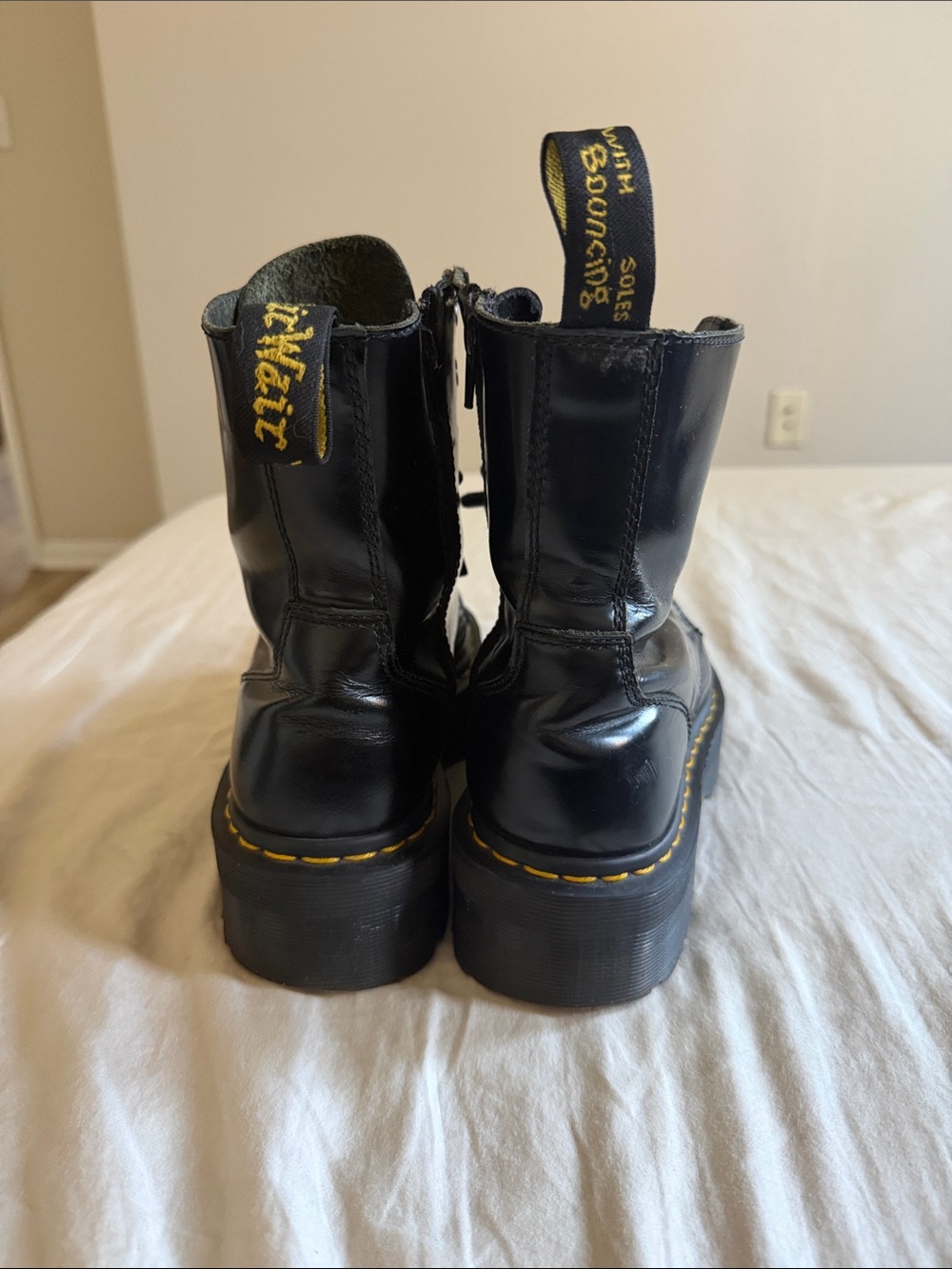 Dr Martens Jadon Smooth Leather Platforms - Picture 4 of 8